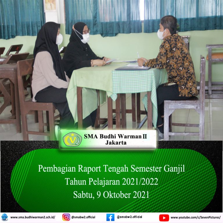 Pembagian Raport Pertengahan Semester Ganjil Tingkatkan Sinergitas Guru dan Wali Murid Selama PJJ